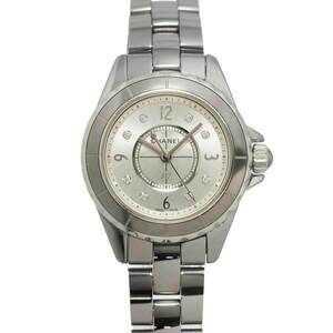 Chanel J12 Chromatic 29mm H3401 Women's Watch, Date, 8 Diamonds, Silver, Quar...